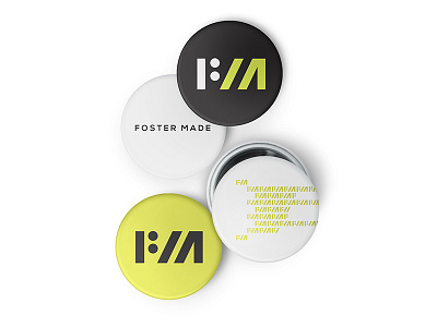 Foster Made branding buttons code development f focus lab foster made m mark