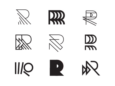 R Exploration branding education focus lab letter mark r school typography