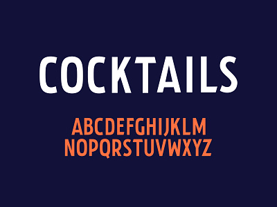 Cocktails alphabet branding cocktails design display focus lab letters typeface typography