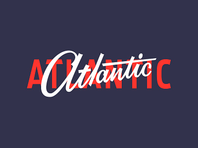 Atlantic atlantic branding brush lettering display focus lab lettering restaurant type typography