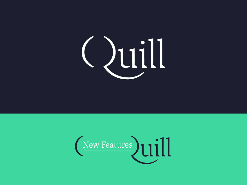 Quill Pt. III branding typography quill q serif letters focus lab design color