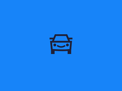 Little Fella blue branding car focus lab mark parking smile spot