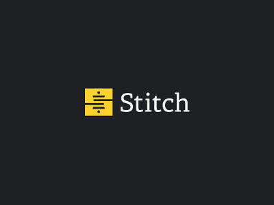 Stitch black branding data focus lab mark s spool stitch yellow