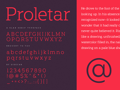 Proletar Release font proletar serif sidecar slab type design typeface typography