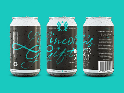 Lincoln's Gift beer branding focus lab ink lettering lincolns gift oysters service brewing stout typography