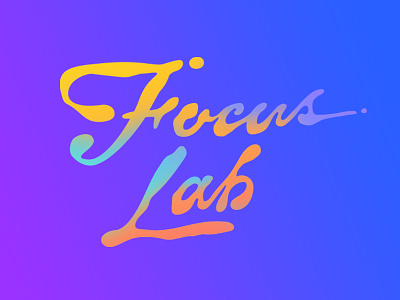 Dripppy color f focus lab lettering script typography water