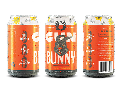 Gun Bunny artillery beer branding focus lab gun bunny oranges service brewing witbier