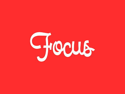 Focus Script focus focus lab lettering red reverse contrast script type typography