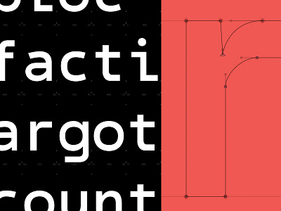 Mono branding design focus lab font glyphs type typeface typography