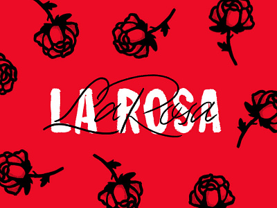 La Rosa branding flowers focus lab gordo lettering red rose tacos typography