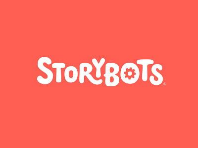 StoryBots design gear kids lettering letters logotype red storybots tv typography