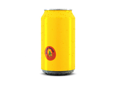 Flaming Banana Can banana beer branding flame focus lab jalapeno service brewing typography yellow