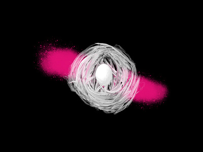 Nest black branding color egg focus lab illustration ipad pro nest paint