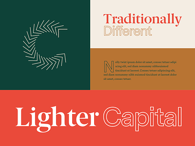 Traditionally Different branding branding design capital color different focus lab mark money traditional type typography