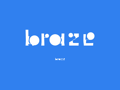 Brazin' branding braze concept experimental focus lab logotype metal type typography