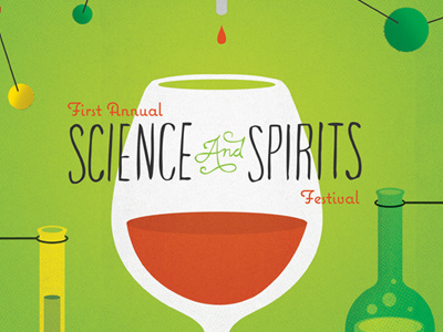 Science & Spirits design poster typography