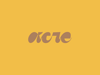 acre branding color design focus lab lettering letters logotype script type typography yellow