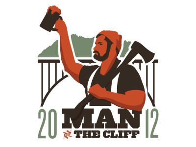 Man of the Cliff design logo