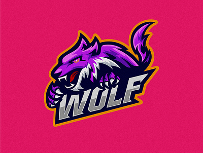 Wolf esport logo app branding design icon illustration logo vector