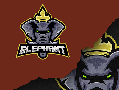 Elephant esport logo app branding design icon illustration logo vector