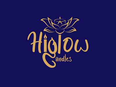 Higlow Candles Logo Concept branding candles design flat logo logo design minimalist