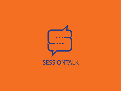 Session Talk Logo Concept branding chat flat logo logo design minimalist s letter logo talk