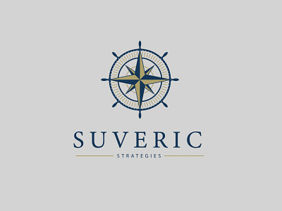 Suveric Strategies Logo Concept branding compass design flat logo logo design minimalist sailing sailor