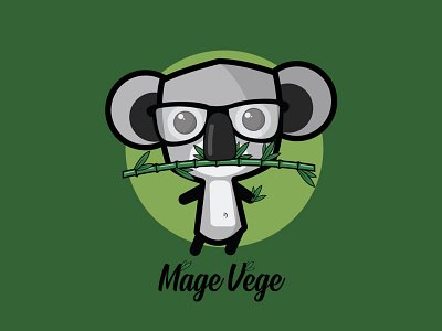 Koala Vegan Logo Concept branding cartoon character koala logo logo design mascot mascot logo vegan