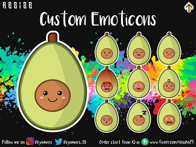 Avocado Emoticon Concept🎨 (SOLD)