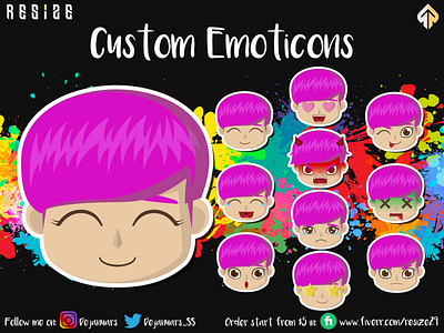 Purple Boy Emoticon Concept🎨 (SOLD) cartoon chibi customemoji emoji emotes emoticon gamer gaming illustration illustrator logo mascot metaverse nft opensea sticker streamer twitch twitchemotes youtuber