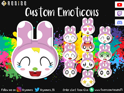 Rabbit Emoticon Concept🎨 (SOLD)