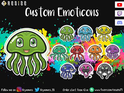 Jellyfish Emoticon Concept🎨 (SOLD)