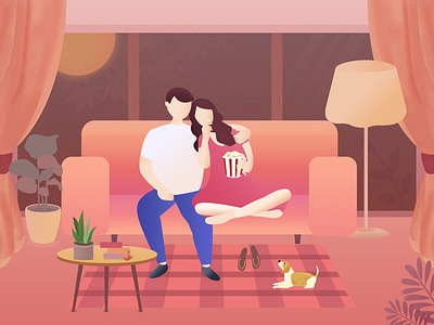 Lovers illustration illustration love home