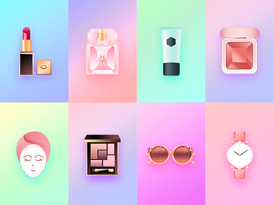 Cosmetics cosmetics girl icon