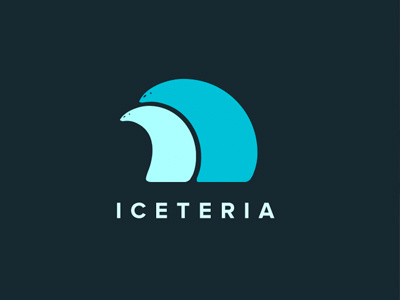 Iceteria Logo bear brand branding logo logo design logotype sketch