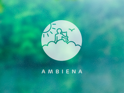 Ambiena logo design variation ambiena ambient brand cat cloud identity logo logo design logotype