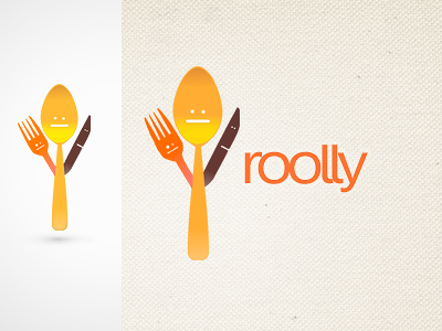Roolly logo branding food logo logotype roolly social