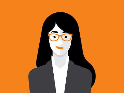 Character Styles animation bank character design flat glasses simple woman