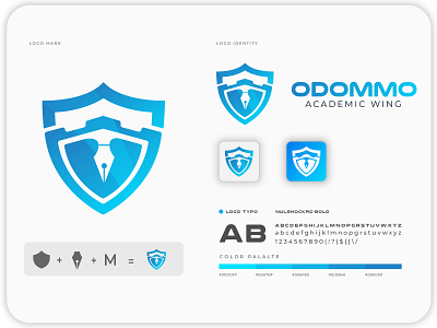 A Military Academy named 'ODOMMO ACADEMIC WING' logo design. brand graphic design