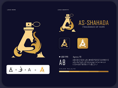 Logo design for "As Shahada Fragrance company" brand graphic design