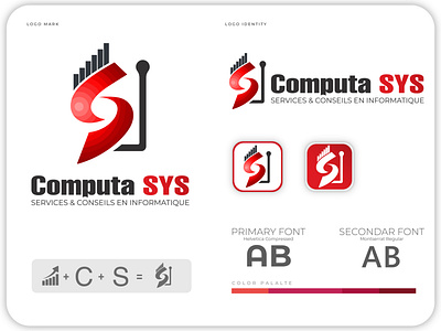 Logo Design For "Computa SYS" Company. 3d brand digital marketing logo graphic design logo web consulting logo