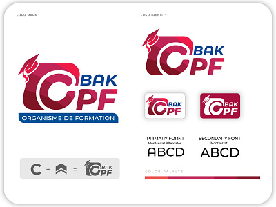 A business company logo named 'CPF BAK' logo design 3d brand graphic design