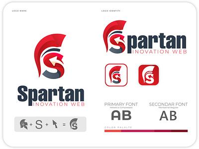 "Spartan Innovation Web" Logo Design. business spartan logo web consulting