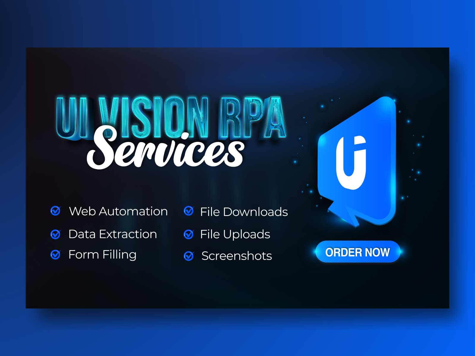 Banner design for UI VISION RPA by Muhsin Ahmad on Dribbble