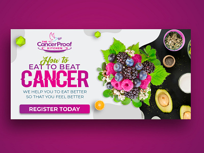 Web banner design for Eventbrite Event on eat to beat cancer banner design eventbrite eventbrite banner graphic design web banner