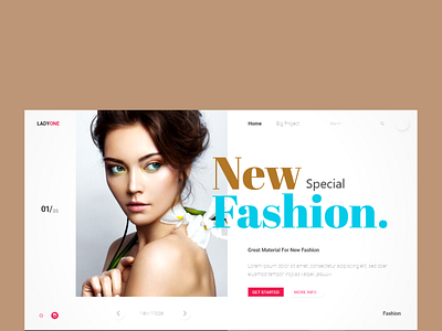 Specials Fasion branding design flat minimal typography ui web website xd design