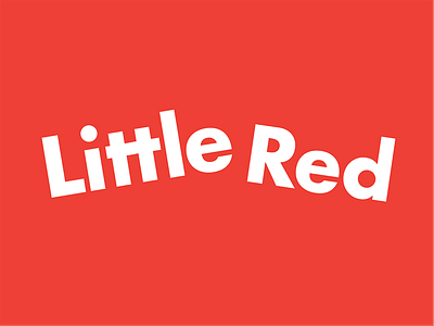 Little Red Title childish cute fun futura stark typography
