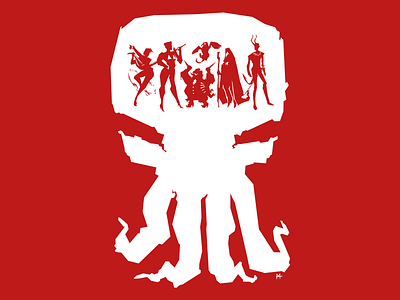 Characters Tshirt character cthulhu illustration octopus squid