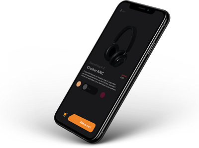 Headphone store app branding design illustration minimal ui ux vector