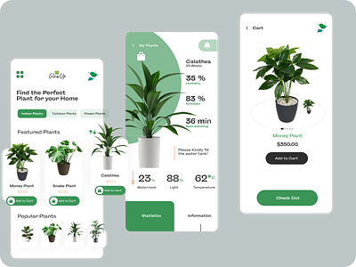 plant App app branding design icon illustration logo typography ui ux website